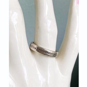 Vintage sterling silver engraved promise ring